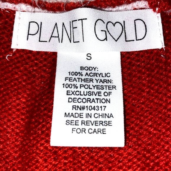 Planet Gold Ugly Christmas Sweater  #FAM Bells Sequins Chain- Size Small - Picture 7 of 8